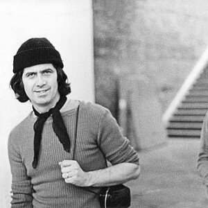 1977, Franz Gertsch und Jean-Christophe an der Documenta 6 in Kassel
