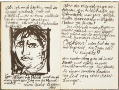 Tagebuch eines Malers, gezeichnet und geschrieben auf Zinkfolien, 1965