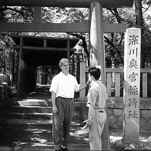 1995, Franz Gertsch während seinem Aufenthalt in Japan